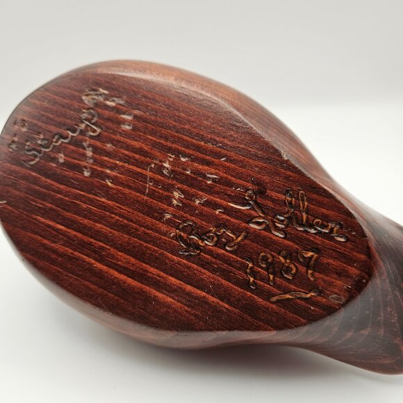 Hand-Carved Wood Duck Figurine – Signed 1987 – Rustic Cabin Decor - Picture 6 of 6